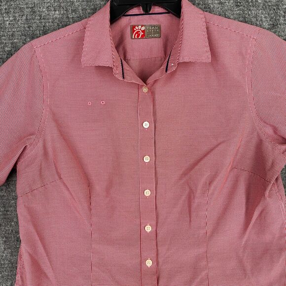 Chik-Fil-A Shirt Womens Large Button Up Employee Uniform Workwear Work Fast Food - Picture 3 of 10